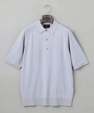 GOLD LABEL/WEB&一部店舗限定【洗える】シーアイランドコットン ラグラン半袖ニットポロ