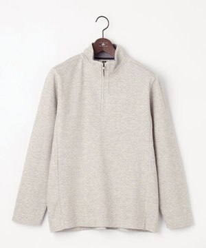  【快適な着心地・イージーケア】カノコダブルフェイス ハイネック ZIP プルオーバー