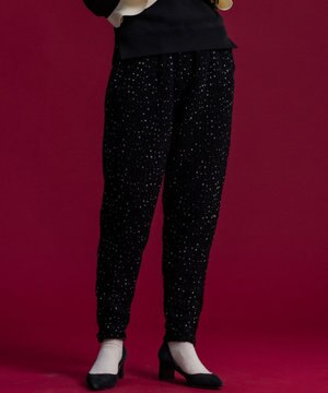  【組曲×setsuko sagittaire】ツィードニットタックパンツ