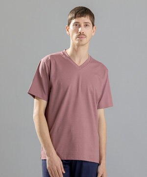  コンパクトストレッチジャージー　ＶネックＴシャツ
