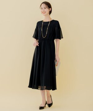  【WEB限定】シフォンレースコンビネーション ドレス