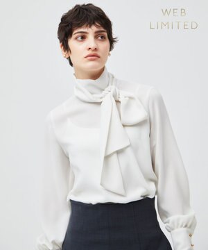  【WEB限定・洗える】STOW / ボウタイブラウス