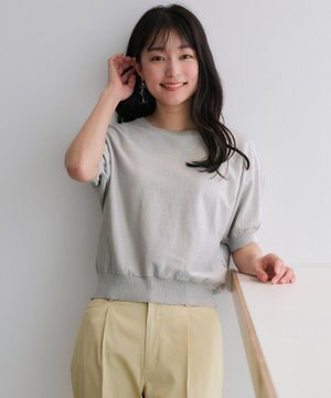 【洗える】ドルマンスリーブラメ ニット