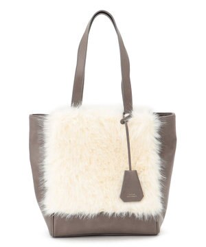  ファーコンビ トートバッグ