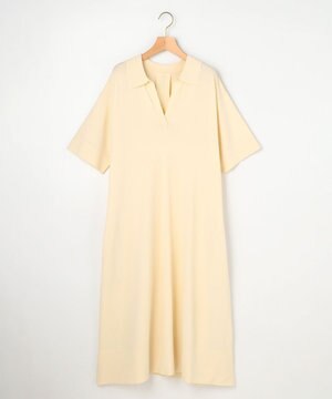  【先行予約】クリアストレッチスキッパーニット ワンピース