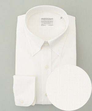  春夏向け【形態安定】SUMMERPREMIUMPLEATS_スナップダウン 長袖ドレスシャツ