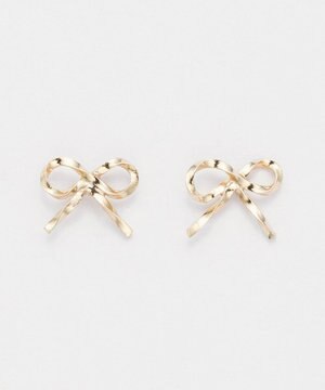  【K10】エレガントリボンピアス