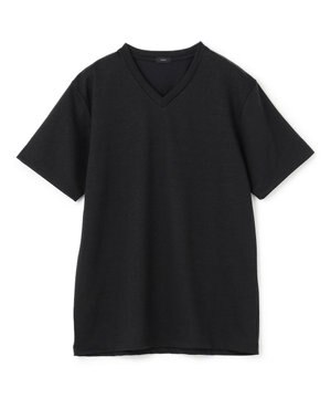  ハイゲージリネンジャージー　Vネックカットソー