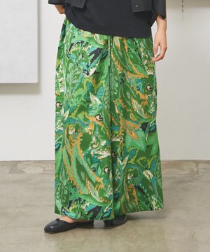  【WOMEN】プリントリラックスワイドパンツ