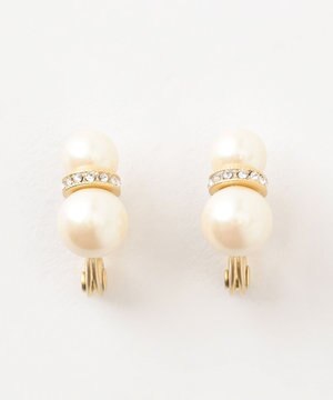  【APPLAUDIR】ダブルパール イヤリング