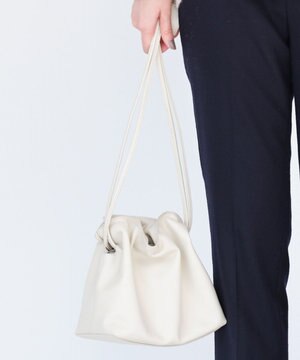 レザー巾着 ショルダーバッグ