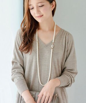  ブルーミングロングパールネックレス