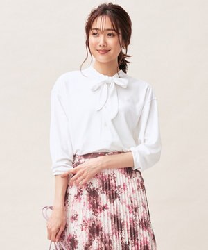 【前後着用OK】ハイツイストスムースブラウスライク カットソー(KE26)