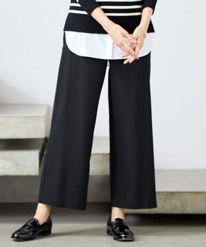  【洗える】LANTECシャークスキン セミワイド パンツ