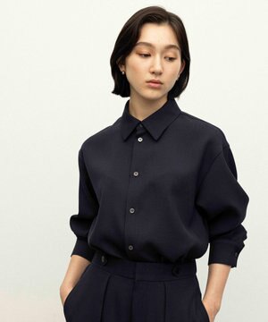  【ReNAVE】ウォッシャブルツイル シャツ