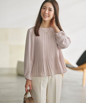 【WEB限定】ジョーゼットシフォンプリーツ ブラウス