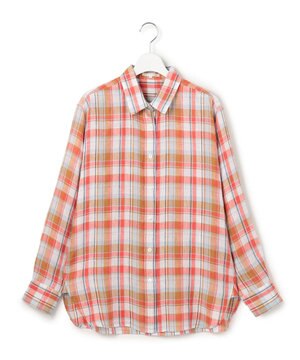 【先行予約】LIBECOリネン チェック シャツ