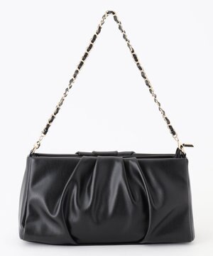  【2WAY】ギャザーチェーンクラッチショルダー バッグ