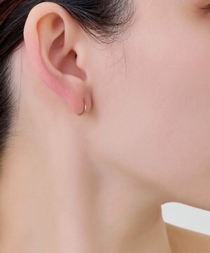  〈シリーズ累計販売10000点突破！〉〈金属アレルギー対応〉ミニフープピアス/サージカルステンレス　ローズゴールド