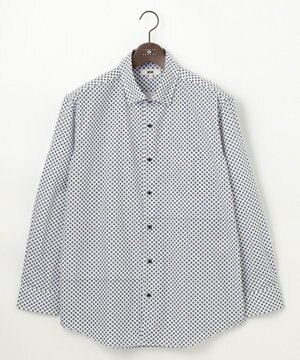  【キングサイズ・オーガニックコットン使用】ジオメトリックパターンシャツ