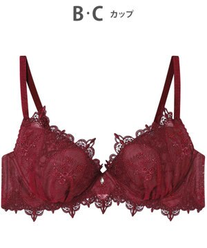  ブラジャー 谷間メイク カップ上辺が浮きにくい Gカップまで対応 大きいサイズ 【Glama-Rich グラマリッチ ボリュームUPタイプ】 ブラ BYJ306 アンフィ／ワコール