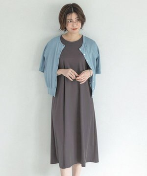【UVケア・消臭効果・接触冷感】コンパクトコットンスムース ワンピース