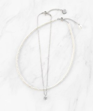 BIJOUX＆BABY PEARL NECKLACE 2連セットネックレス