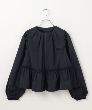  撥水加工/UVカット機能付きペプラムライトブルゾン