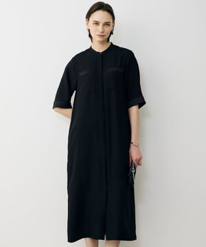  【先行予約】 FluidBackSatin シャツワンピース