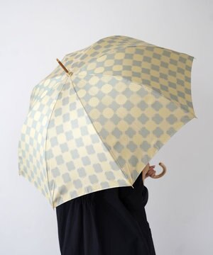  ノルディック ドットコラージュ グリーン 長傘