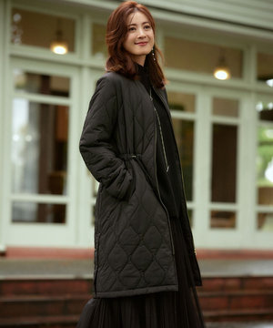 【撥水加工】 中綿 ロング パディング アウター