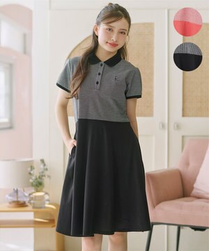  【150-170㎝】 COOLMAXカノコワンピース