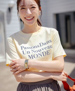 【綿100％】フロッキープリント Ｔシャツ