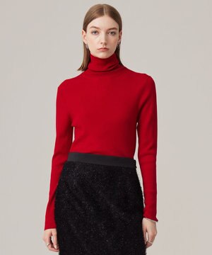 【CLASSY.1月号掲載・新色追加・洗える】エクストラファインメリノ タートルネックプルオーバー