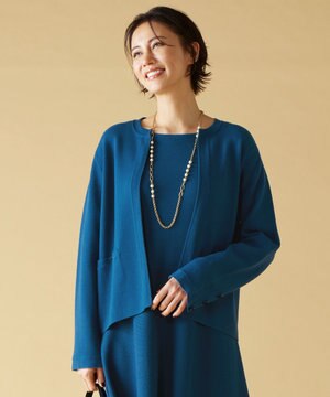  【セットアップ対応】ヴィスコースウールニット ジャケット