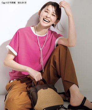  【新色追加/見上愛さん着用/Oggi掲載】レーヨンポリエステルストレッチ プルオーバー ニット