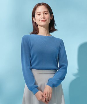 パフスリーブリブニット