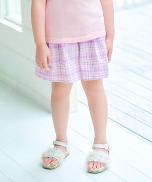  チェック柄キュロット