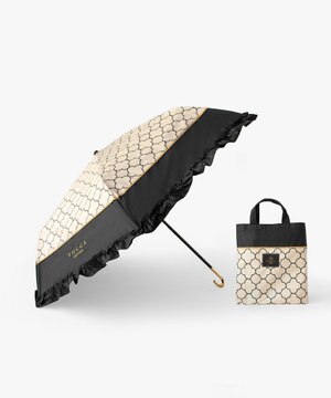  【晴雨兼用・UVカット100%生地】TOCCA CLOVER UMBRELLA 折り畳み傘 収納バッグ付き