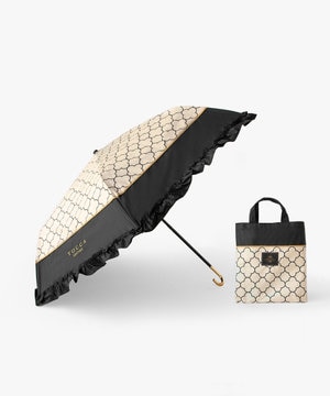 【晴雨兼用・UVカット100%生地】TOCCA CLOVER UMBRELLA 折り畳み傘 収納バッグ付き