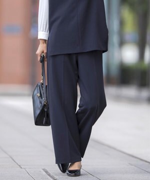  【洗える】ジョーゼットジャージー パンツ