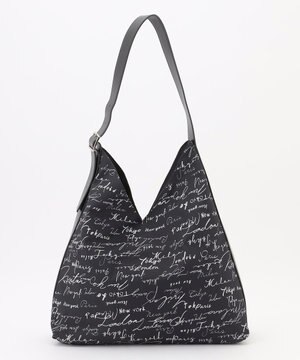  【A4サイズ収納可】5cityレタードプリント ショルダーバッグ