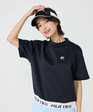  【FILA GOLF】 裾切り替え半袖モックネックシャツ｜セットアップ可