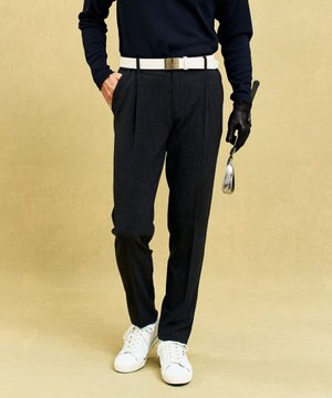  【MEN】ウールライク　ワンタックテーパードパンツ