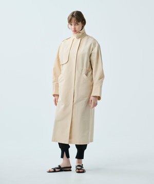 【撥水】【uncrave WHITE】プルーフグログラン ロングコート