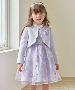 フラワー刺繍ワンピース