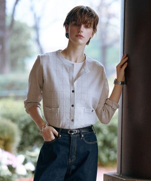 【洗える】WINDY JACKET ニット ジャケット