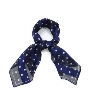  【Marcaオリジナル】サテンストライプドット 小判 サテンストライプ スカーフ