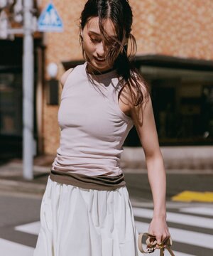  【Nave・洗える】ガーゼフライス タンクトップ