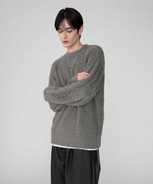  【2025秋冬新作/ユニセックス着用ITEM/MLサイズ展開】フェザーニットプルオーバー